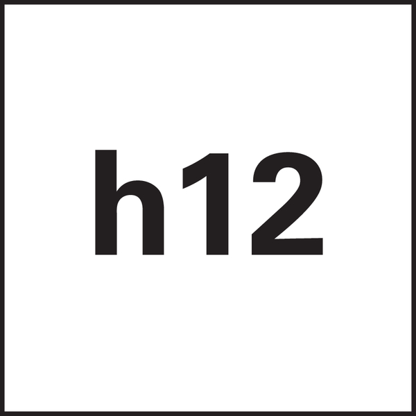 Ø tolleranza: h12